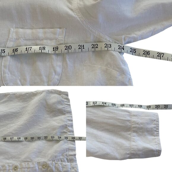 Valerie Stevens Casual Linen Button Up Long Sleeve Collared Shirt Women’s Sz XL - Picture 7 of 8